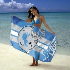 NFL Swimwear Accessories Wincraft Detroit Lions Fiber Beach Towel