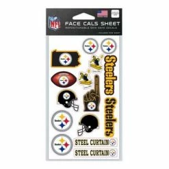NFL Stickers & Decals Wincraft Pittsburgh Steelers 4"x7" Face Tattoo Sheet