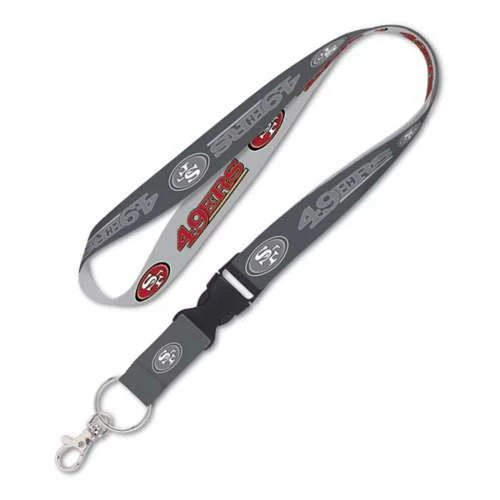 NFL Keychains & Lanyards Wincraft San Francisco 49ers Charcoal Lanyard 3 NFL Keychains & Lanyards Wincraft San Francisco 49ers Charcoal Lanyard