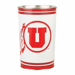 College Home Accents Wincraft Utah Utes Trash Can