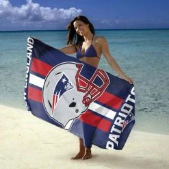 NFL Swimwear Accessories Wincraft New England Patriots Fiber Beach Towel