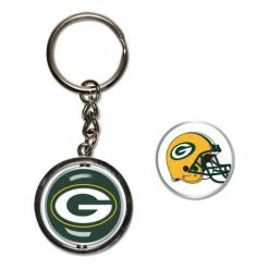 NFL Keychains & Lanyards Wincraft Green Bay Packers Spinner Keyring