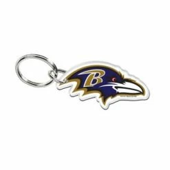 NFL Keychains & Lanyards Wincraft Baltimore Ravens Premium Acrylic Key Ring