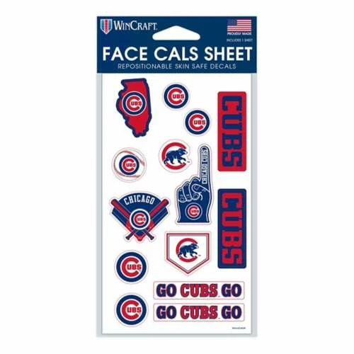 MLB Stickers & Decals Wincraft Chicago Cubs Face Tattoo Sheet 3 MLB Stickers & Decals Wincraft Chicago Cubs Face Tattoo Sheet