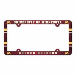 College License Plates & Frames Wincraft Minnesota Golden Gophers Plastic License Plate Frame