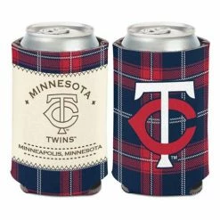 MLB Can Coolers Wincraft Minnesota Twins Plaid Patch Can Cooler