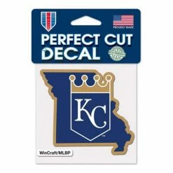 MLB Stickers & Decals Wincraft Kansas City Royals 4X4 Perfect Cut Decal