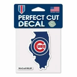 MLB Stickers & Decals Wincraft Chicago Cubs 4X4 Perfect Cut Decal