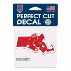 MLB Stickers & Decals Wincraft Boston Red Sox 4X4 Perfect Cut Decal