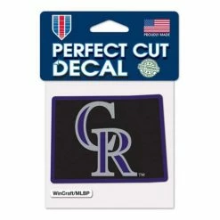 MLB Stickers & Decals Wincraft Colorado Rockies 4X4 Perfect Cut Decal