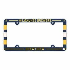 MLB License Plates & Frames Wincraft Milwaukee Brewers Plastic License Plate Frame