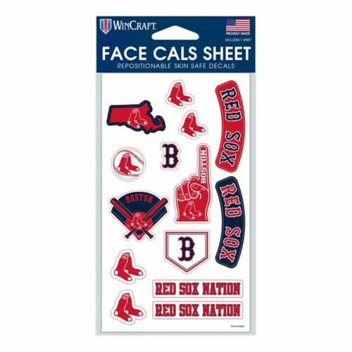 MLB Stickers & Decals Wincraft Boston Red Sox Face Tattoo Sheet 3 MLB Stickers & Decals Wincraft Boston Red Sox Face Tattoo Sheet