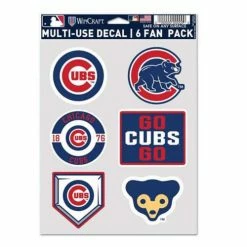 MLB Stickers & Decals Wincraft Chicago Cubs 6pk. Multifan Decals