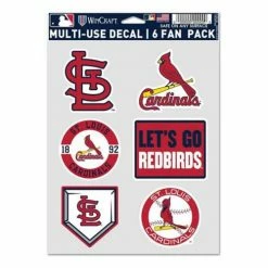 MLB Stickers & Decals Wincraft St. Louis Cardinals Multifan 6pk Decals