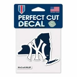 MLB Stickers & Decals Wincraft New York Yankees 4X4 Perfect Cut Decal