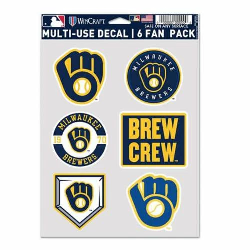 MLB Stickers & Decals Wincraft Milwaukee Brewers 6pk. Multifan Decals 3 MLB Stickers & Decals Wincraft Milwaukee Brewers 6pk. Multifan Decals