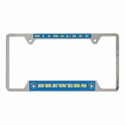 MLB License Plates & Frames Wincraft Milwaukee Brewers Striped Metal License Plate Frame