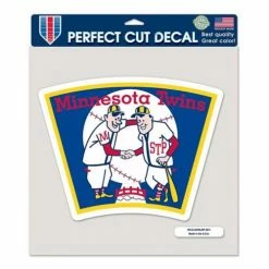 MLB Stickers & Decals Wincraft Minnesota Twins 8X8 Perfect Cut Retro Decal