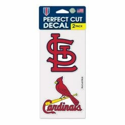 MLB Stickers & Decals Wincraft St. Louis Cardinals 4"x8" Perfect Cut Decal