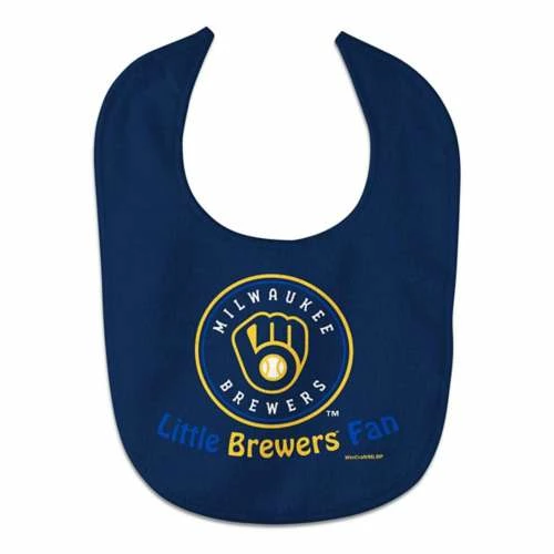 MLB Sets & Bodysuits Wincraft Milwaukee Brewers Little Fan Baby Bib 3 MLB Sets & Bodysuits Wincraft Milwaukee Brewers Little Fan Baby Bib