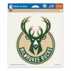 NBA Stickers & Decals Wincraft Milwaukee Bucks 8"x8" Perfect Cut Decal