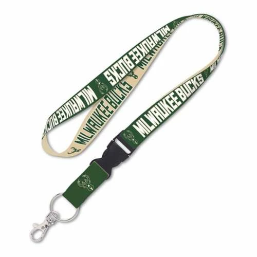 NBA Keychains & Lanyards Wincraft Milwaukee Bucks Lanyard 3 NBA Keychains & Lanyards Wincraft Milwaukee Bucks Lanyard