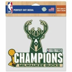 NBA Stickers & Decals Wincraft Milwaukee Bucks National Champions 8"x8" Decal