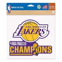 NBA Stickers & Decals Wincraft Los Angeles Lakers 2020 Champions 8"x8" Decal