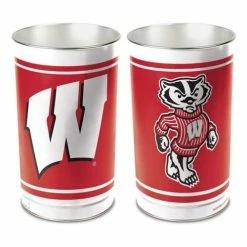 College Home Accents Wincraft Wisconsin Badgers Trash Can