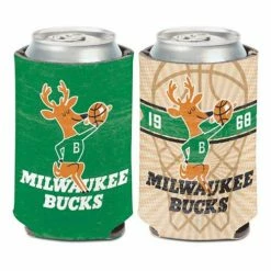 NBA Can Coolers Wincraft Milwaukee Bucks Retro Can Cooler