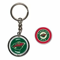 NHL Keychains & Lanyards Wincraft Minnesota Wild Spinner Keyring