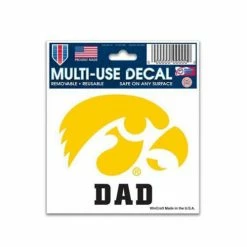 College Stickers & Decals Wincraft Iowa Hawkeyes Dad 3"x4" Decal