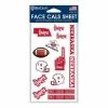 College Stickers & Decals Wincraft Nebraska Cornhuskers Face Tattoo Sheet -Wincraft Sales Store unnamed file 186