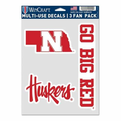 College Stickers & Decals Wincraft Nebraska Cornhuskers Fan Decal 3 College Stickers & Decals Wincraft Nebraska Cornhuskers Fan Decal