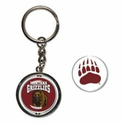 College Keychains & Lanyards Wincraft Montana Grizzlies Spinner Keyring