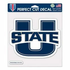 College Stickers & Decals Wincraft Utah State Aggies 8X8 Perfect Cut Decal