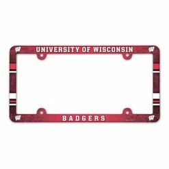 College License Plates & Frames Wincraft Wisconsin Badgers Plastic License Plate Frame