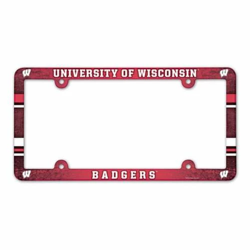 College License Plates & Frames Wincraft Wisconsin Badgers Plastic License Plate Frame 3 College License Plates & Frames Wincraft Wisconsin Badgers Plastic License Plate Frame