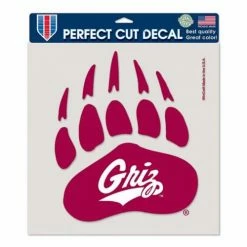 College Stickers & Decals Wincraft Montana Grizzlies 8X8 Perfect Cut Decal