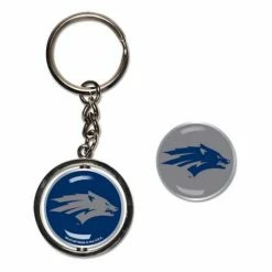 College Keychains & Lanyards Wincraft Nevada Wolf Pack Spinner Keyring
