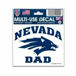 College Stickers & Decals Wincraft Nevada Wolf Pack Dad 3"x4" Decal