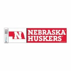 College Stickers & Decals Wincraft Nebraska Cornhuskers 3x12 Bumper Sticker