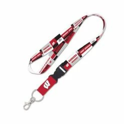 College Keychains & Lanyards Wincraft Wisconsin Badgers Colorblock Team Lanyard