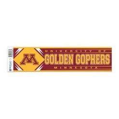 College Stickers & Decals Wincraft Minnesota Golden Gophers 3x12 Bumper Sticker