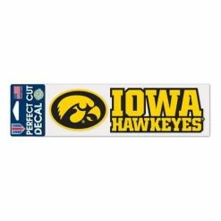 College Stickers & Decals Wincraft Iowa Hawkeyes 3X10 Perfect Cut Decal