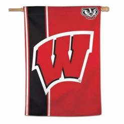 College Flags & Pennants Wincraft Wisconsin Badgers 28"x40" Vertical Stripe Banner
