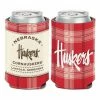 College Can Coolers Wincraft Nebraska Cornhuskers Plaid Patch Can Cooler -Wincraft Sales Store unnamed file 477