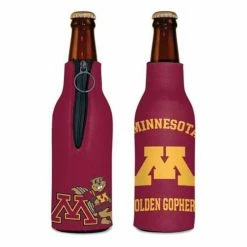 College Can Coolers Wincraft Minnesota Golden Gophers Zippered Bottle Cooler