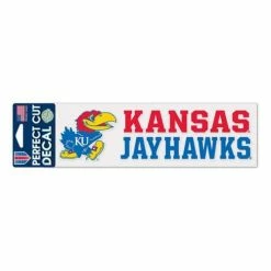 College Stickers & Decals Wincraft Kansas Jayhawks 3X10 Perfect Cut Decal