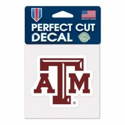 College Stickers & Decals Wincraft Texas A&M Aggies 4X4 Perfect Cut Decal